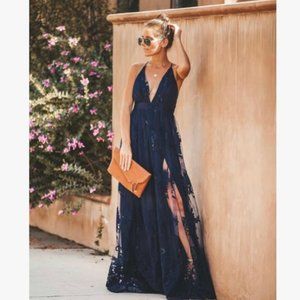 Vici Antonia Maxi Dress - Navy